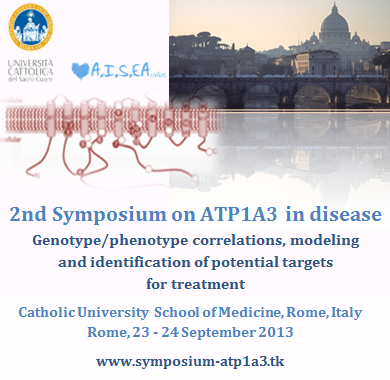 All the information available on the Official Website of the Symposium on ATP1A3 in disease